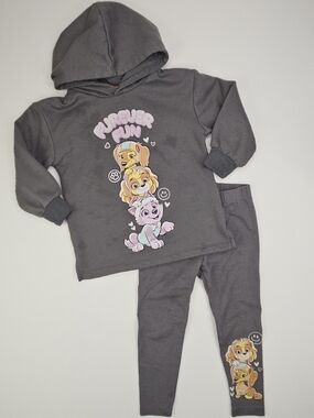 5/$25 Paw Patrol Girls 3T Hoodie & Leggings Set Grey Skye Everest Outfit